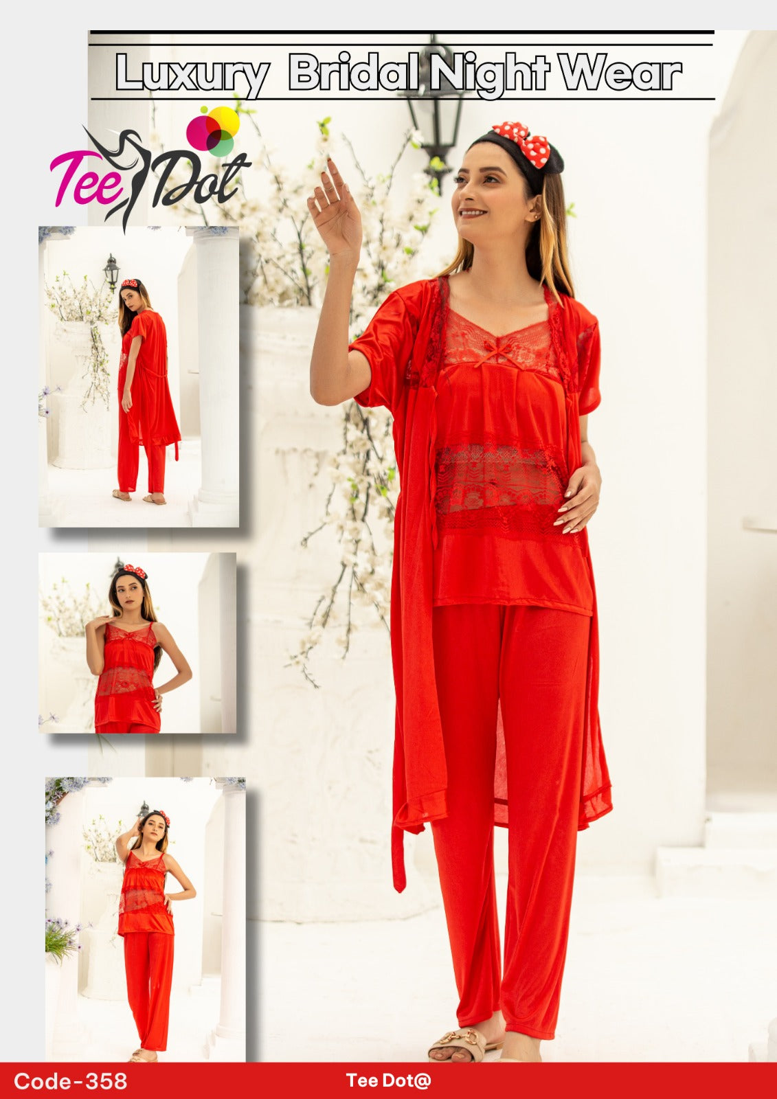 Luxury Bridal Nighty Set B-0039