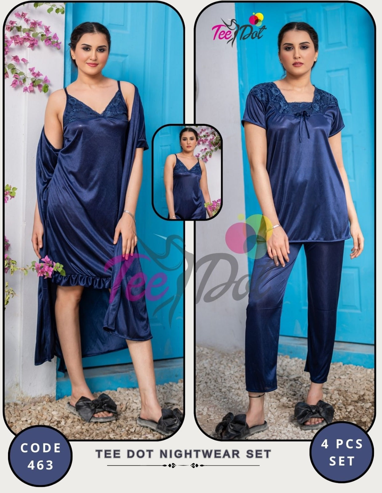Babydoll Nighty Set - Front Open Bridal Wear B-0048