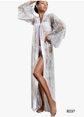 Fancy full sleeves long gown full net stretchable fabric