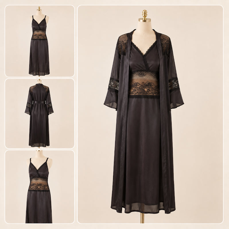 Maxi Silk Bridal Nighty - Full Length Nightwear B-0031