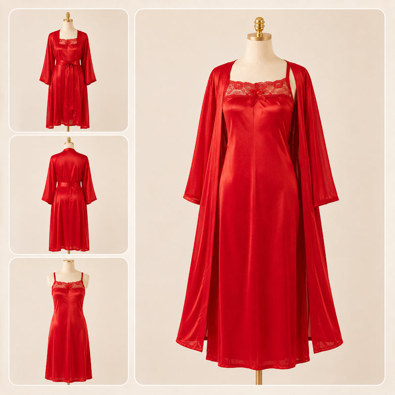 Luxury Bridal Nighty - Elegant Party Nightwear B-0037