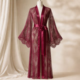 Full Sleeve Net Gown Nighty - Long Nightwear